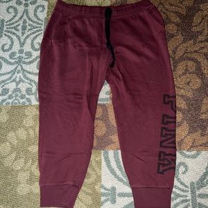 Victoria secret sweat pants maroon